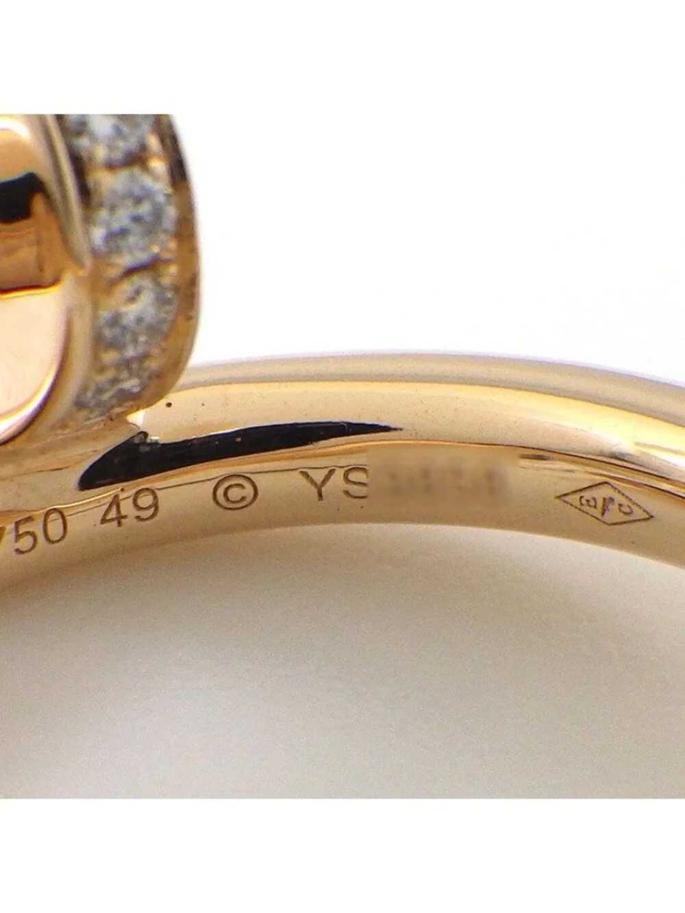 Cartier Ring Juste un Clou Classic Nail Motif Diamond Total 18k Pink Gold